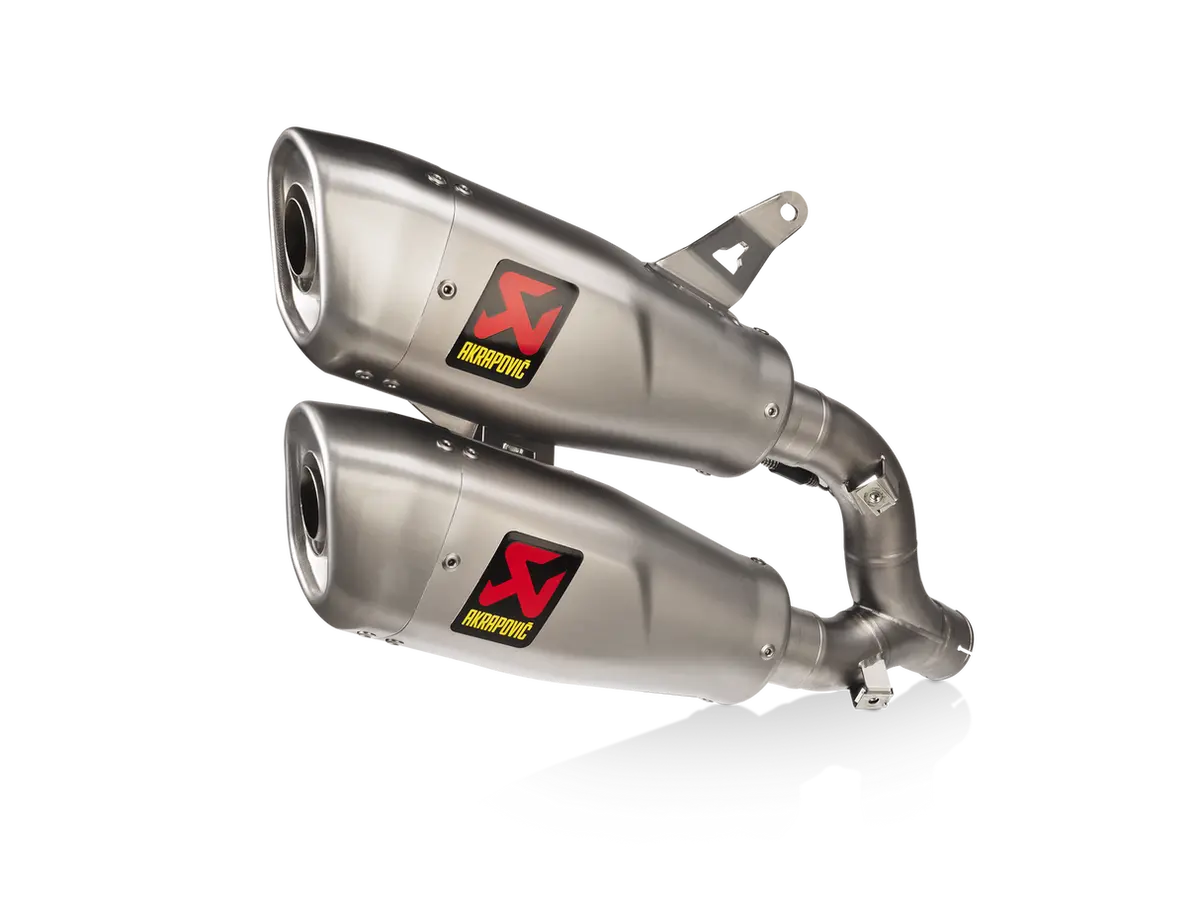 Akrapovic Slip-On Line Titanium Muffler System W/Titanium End Cap For Ducati Monster 21-Up 1