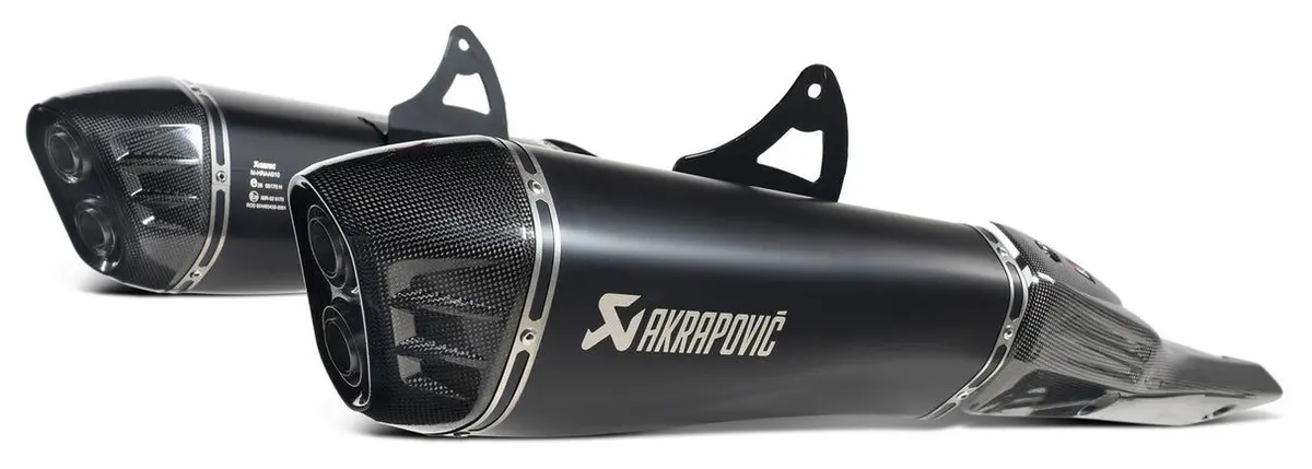 Akrapovic Slip-On Line Black Titanium Muffler System W/Carbon End Cap For Suzuki Gsx-1300R Hayabusa 22-Up 1