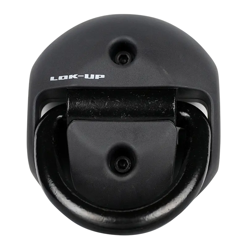 Lok-Up H/Duty Floor Mount 75Mm Black #1076 **(Chain & Padlock Not Included)** 1
