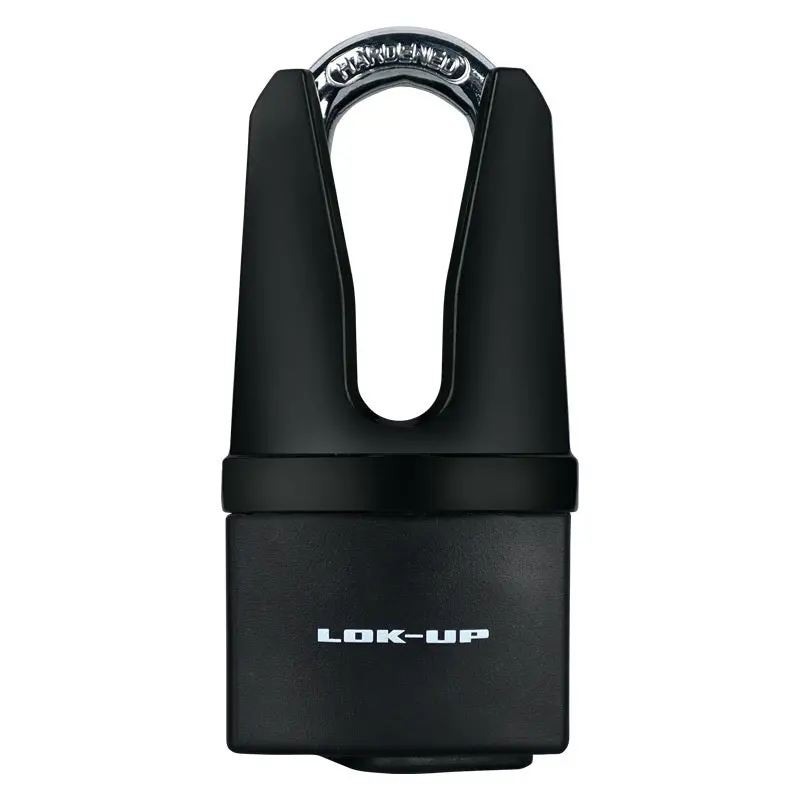 Lok-Up H/Duty Padlock / Disc Lock 60Mm Black (With Shank Protection) #Drg307 **(Reminder Cable Not Included)** 1