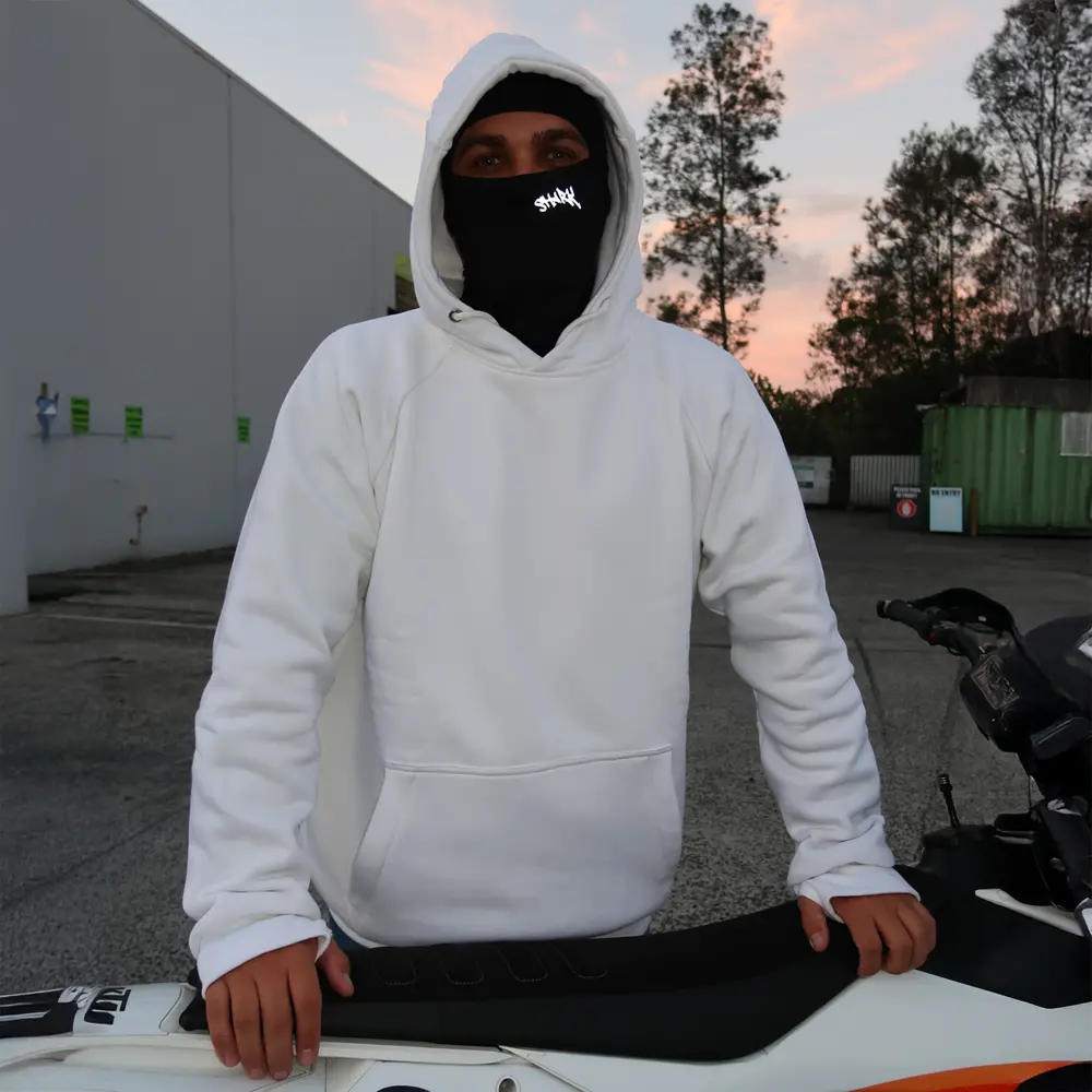 Shark Blank Protective Hoodie White 1