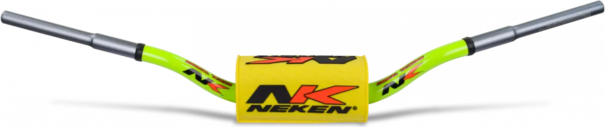 Neken Sfh Handlebar (Smooth Feeling/Length 815Mm/Height 132Mm/Sweep 73Mm) Fluro Yellow W/Fluro Yellow Pad 1