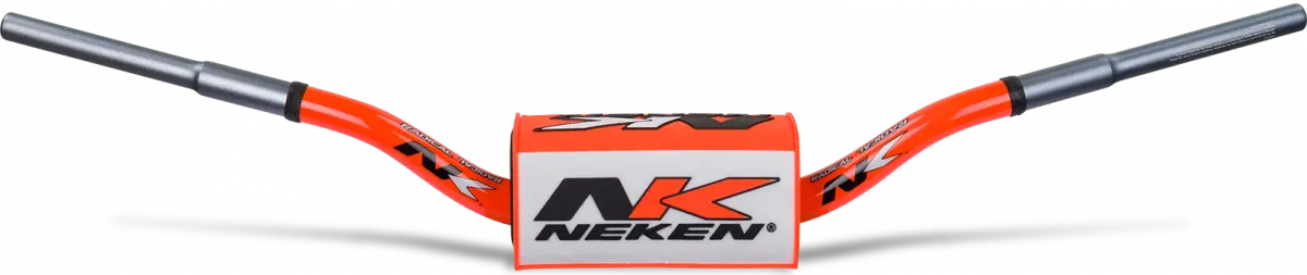 Neken Sfh Handlebar (Smooth Feeling/Length 820Mm/Height 110Mm/Sweep 73Mm) Fluro Orange W/Orange/White Pad 1