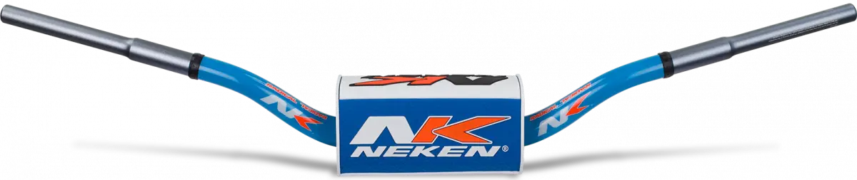 Neken Sfh Handlebar (Smooth Feeling/Length 817Mm/Height 112Mm/Sweep 70Mm) Light Blue W/Light Blue/White Pad 1