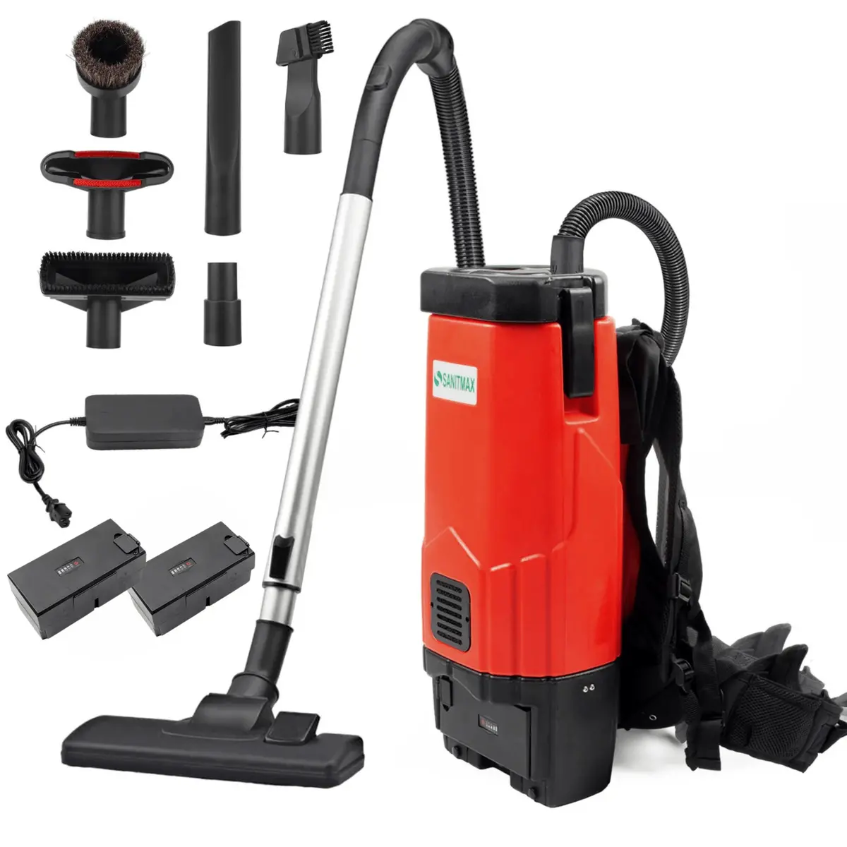 Cordless Backpack Vacuum, 106 Cfm Cleaner, 1.3 Gal Capacity, Battery Powered Up To 60 Min Runtime 1