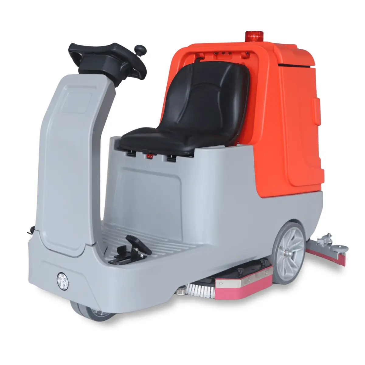 Sm860 Ride-On Commercial Floor Scrubber Dryer Machine, 34" Dual Brushes, 37-Gal Sewage Tank, 80,000 Sqft/H Cleaning Efficiency 1