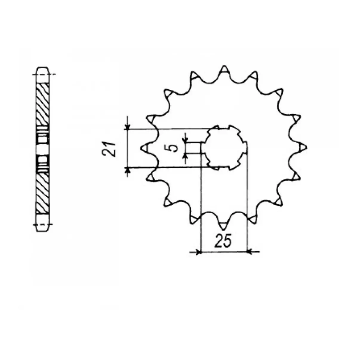 Mtx 1467 Steel Front Sprocket #428 (10-074) 1