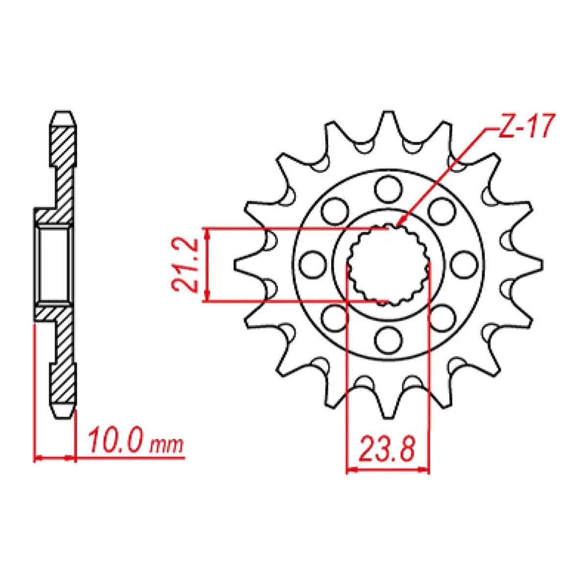 Mtx 1443 Hornet Lightweight Steel Front Sprocket #520 (10B-443) 1