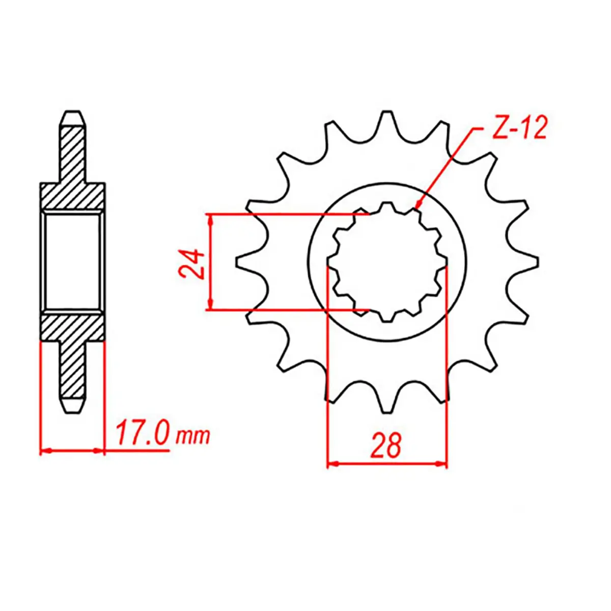 Mtx 1371 Steel Front Sprocket #525 (10-Mv9) 1