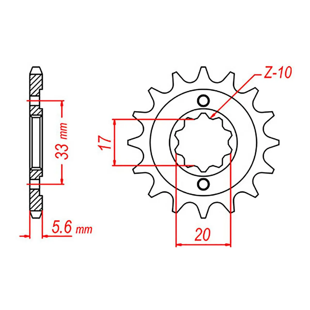 Mtx 430 Steel Front Sprocket #520 (10-113) 1