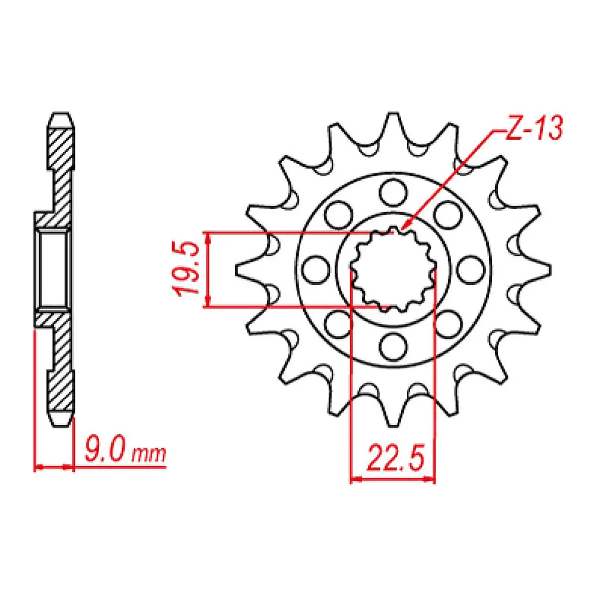 Mtx 1442 Steel Front Sprocket #520 (10-442) 1