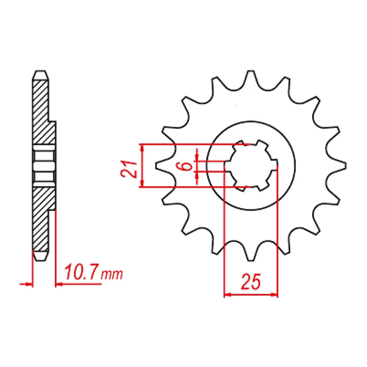 Mtx 331 Steel Front Sprocket #630 (10-405) 1