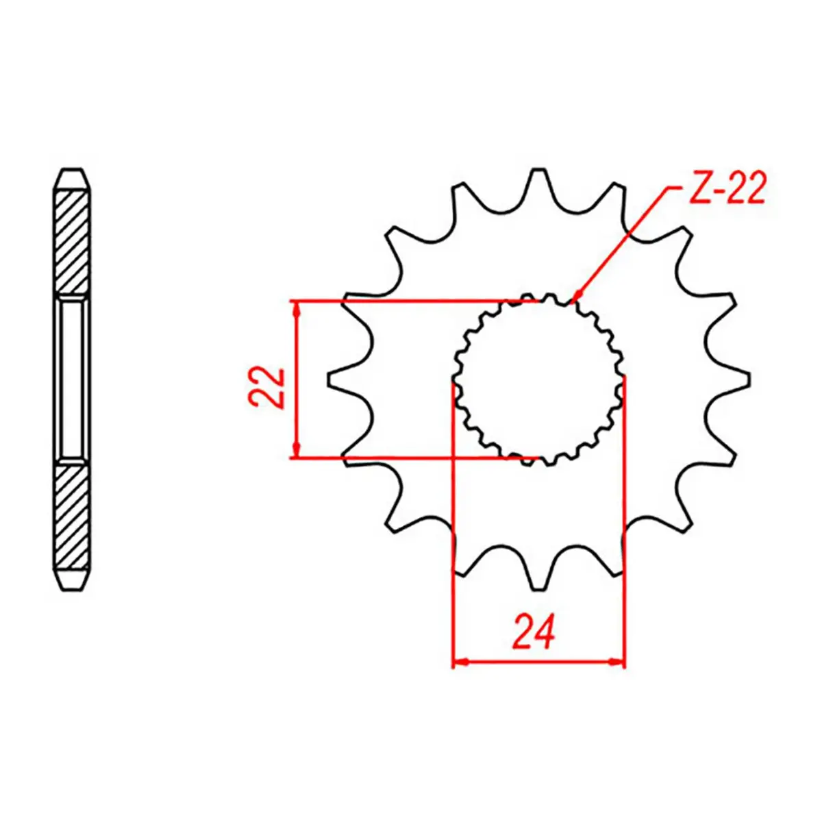Mtx 394 Steel Front Sprocket #520 (10-394) 1