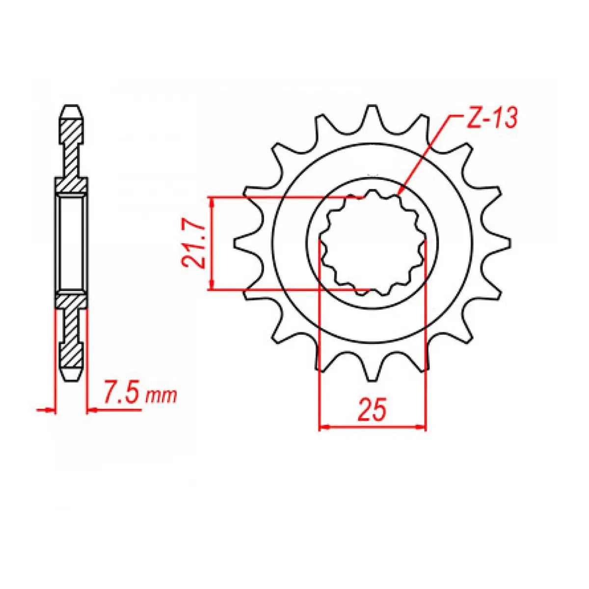 Mtx 1536 Steel Front Sprocket #520 (10-536) 1