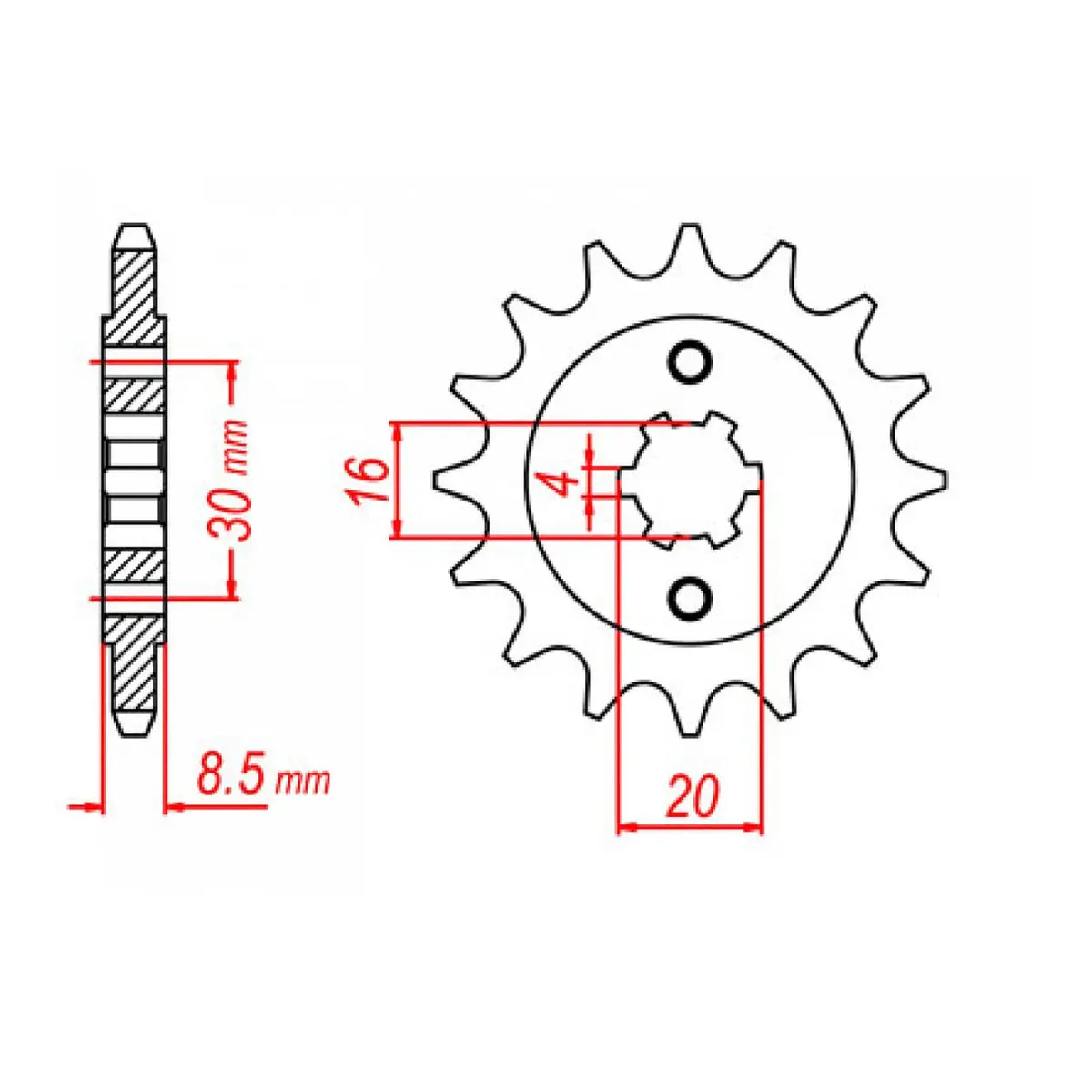 Mtx 718 Steel Front Sprocket #520 (10-Hq4) 1