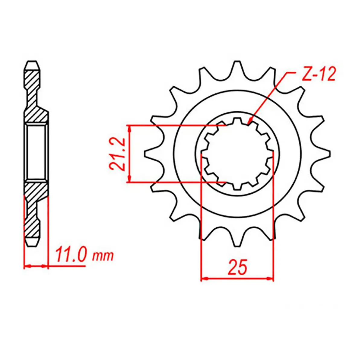 Mtx 824 Steel Front Sprocket #520 (10-Hq5) 1