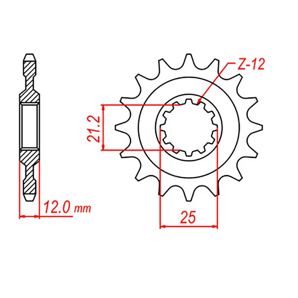 Mtx 823 Steel Front Sprocket #520 (10-Hq1) 1