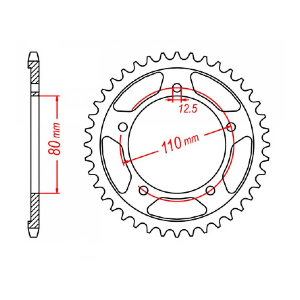 Mtx 2010 Steel Rear Sprocket #530 (11-Tr1) 1