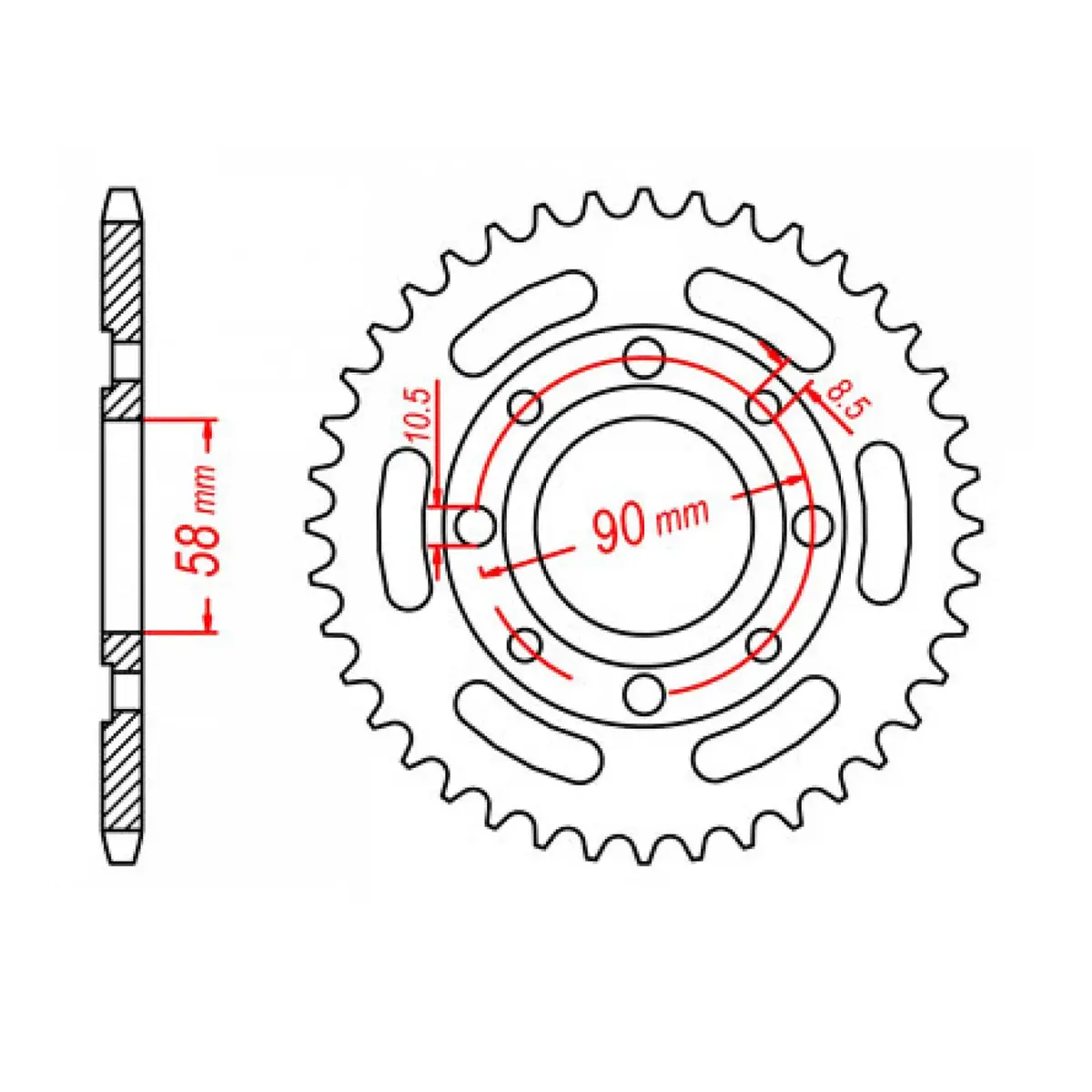 Mtx 279 (3) Steel Rear Sprocket #520 (11-Kb4) 1