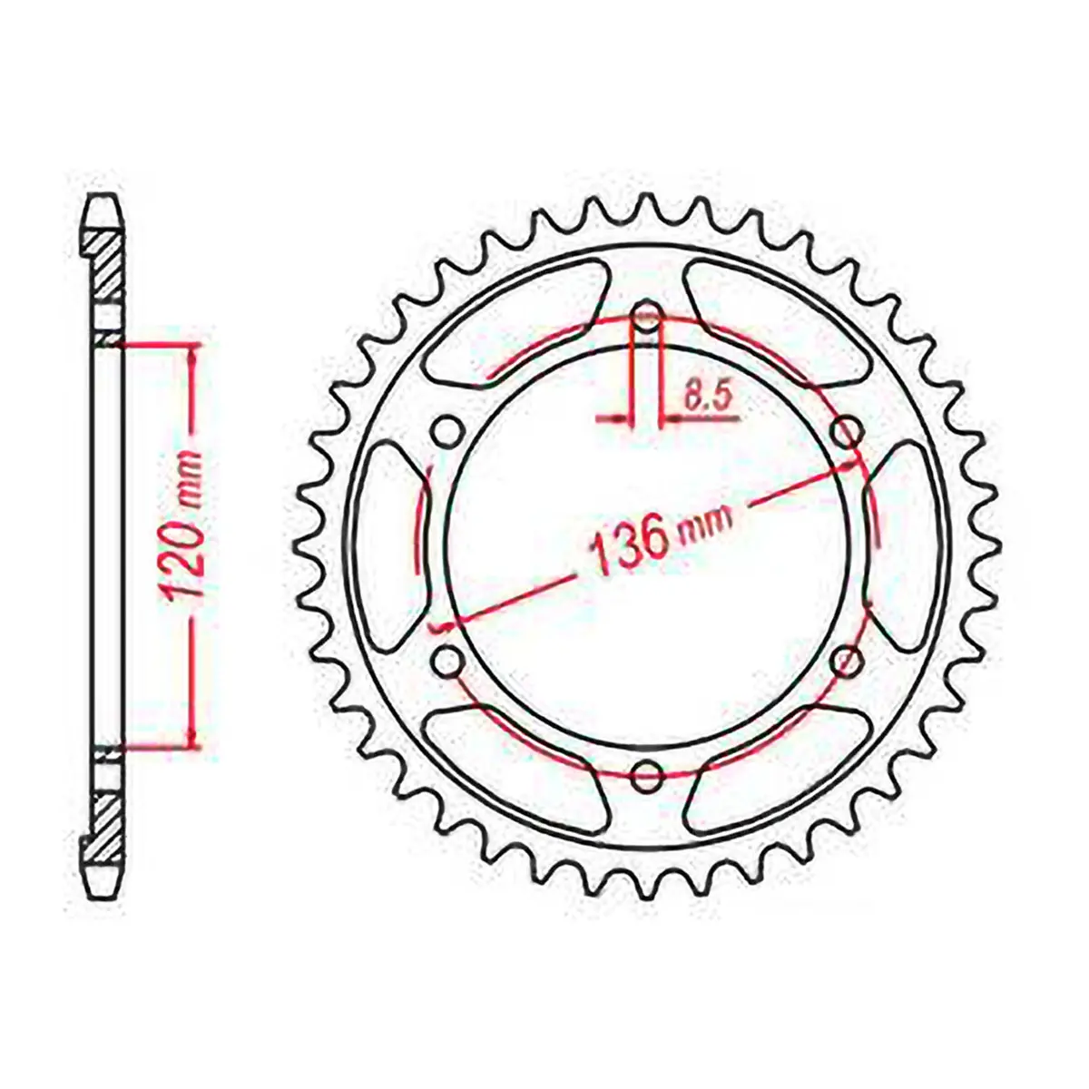 Mtx 1847 Steel Rear Sprocket #428 (11-1Hx) 1