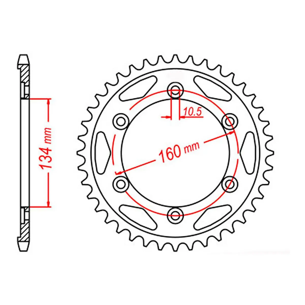 Mtx 1306 Steel Rear Sprocket #530 (11-Mcj) 1