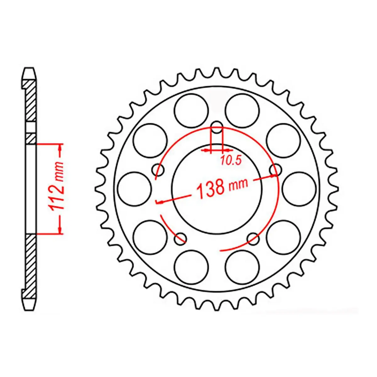 Mtx 1871 Steel Rear Sprocket #530 (11-5Eb) 1