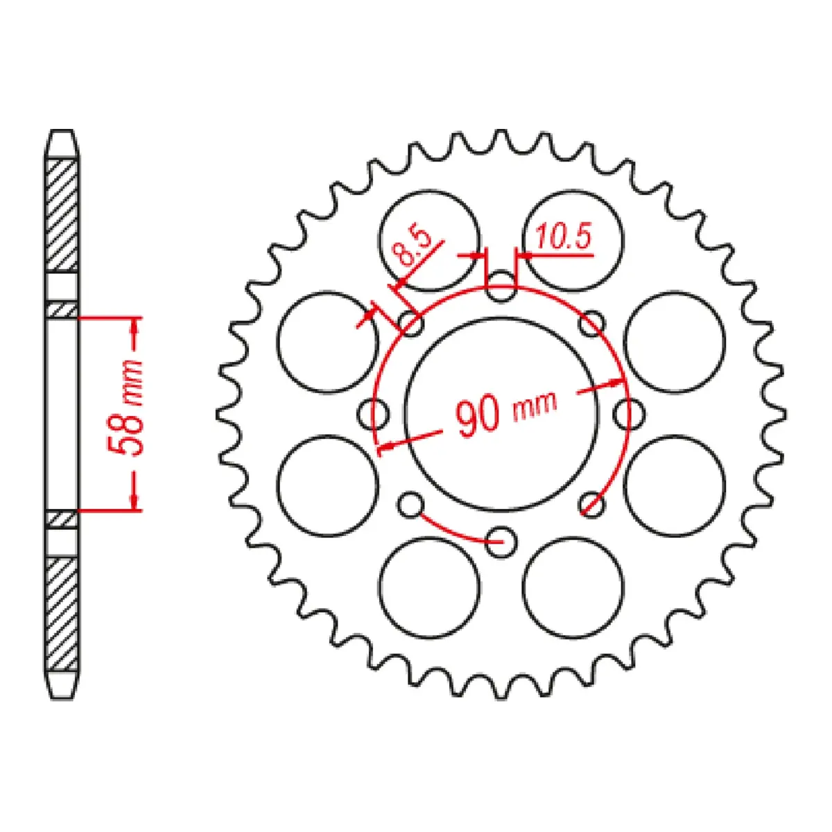 Mtx 273 Steel Rear Sprocket #520 (11-Kp9) 1