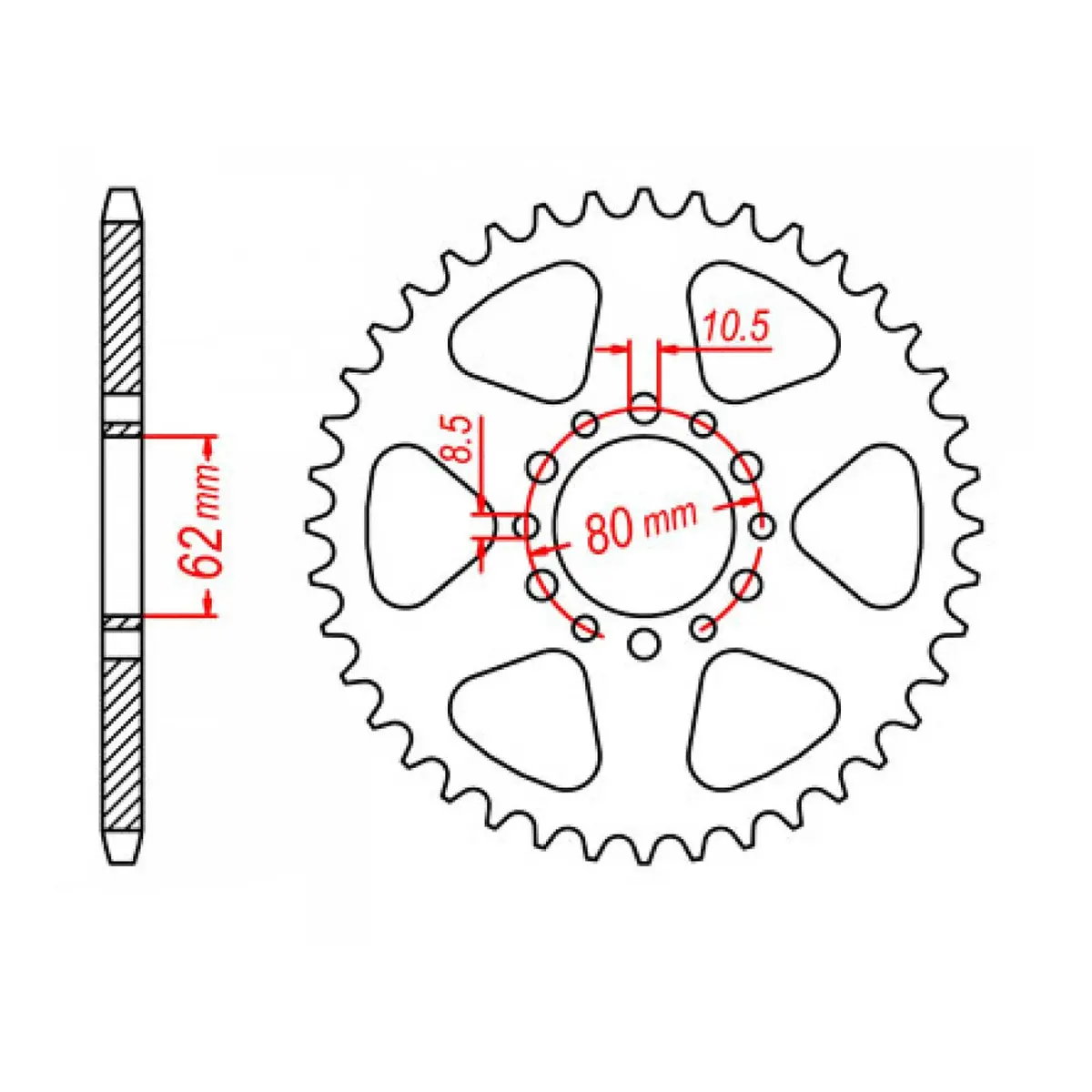 Mtx 845 (2) Steel Rear Sprocket #520 (11-3Y1) 1