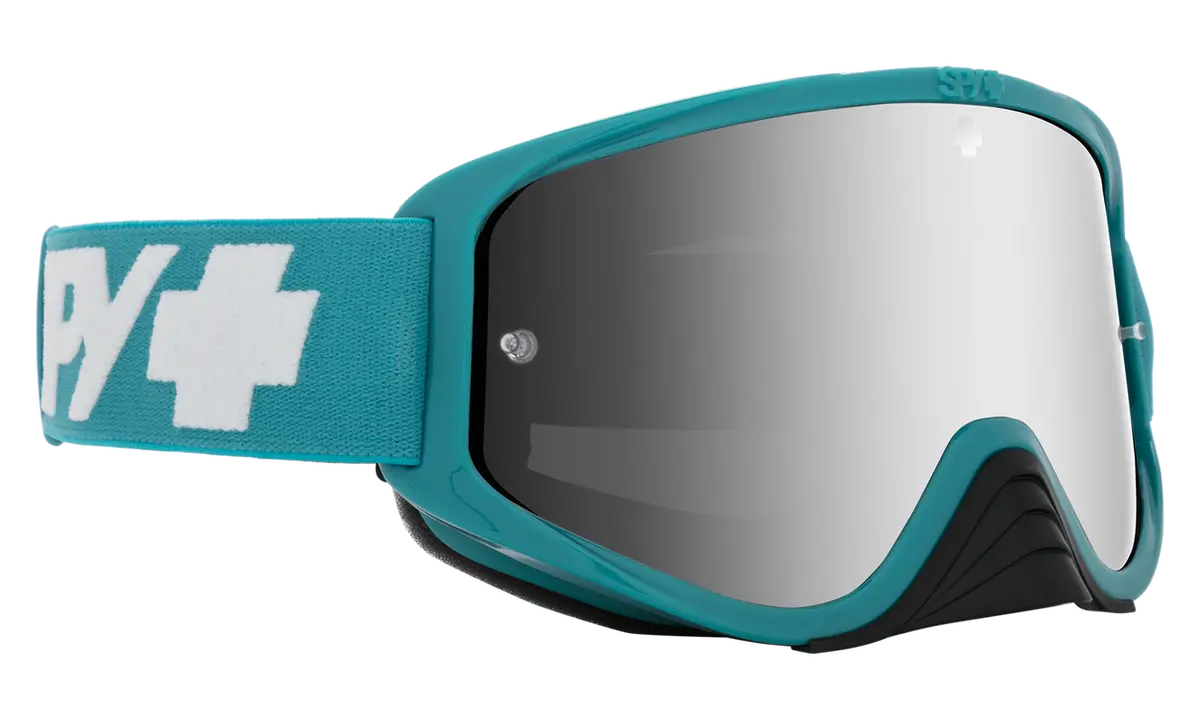 Spy Optic Woot Race Mx Goggle Checkers Teal W/Silver Spectra Mirror & Hd Clear Lens 1