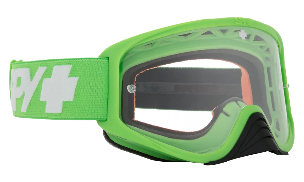 Spy Optic Woot Mx Goggles Checkers Green W/Hd Clear Lens 1