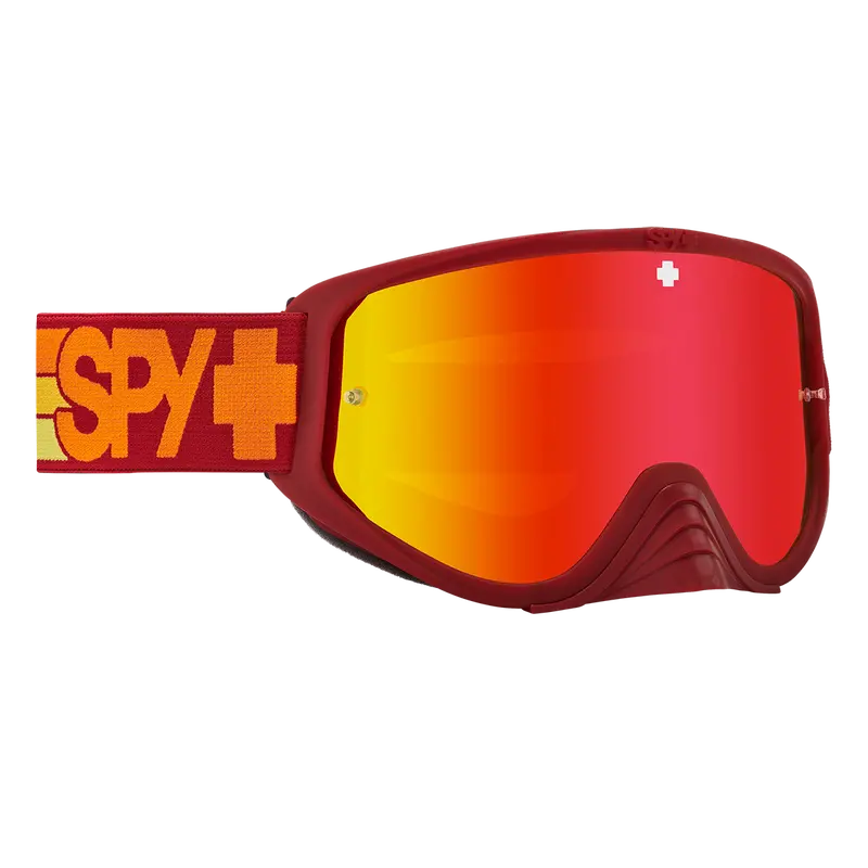 Spy Optic Woot Race Mx Goggles Speedway Matte Red W/Hd Smoke Dark Blue Spectra Mirror & Hd Clear Lens 1