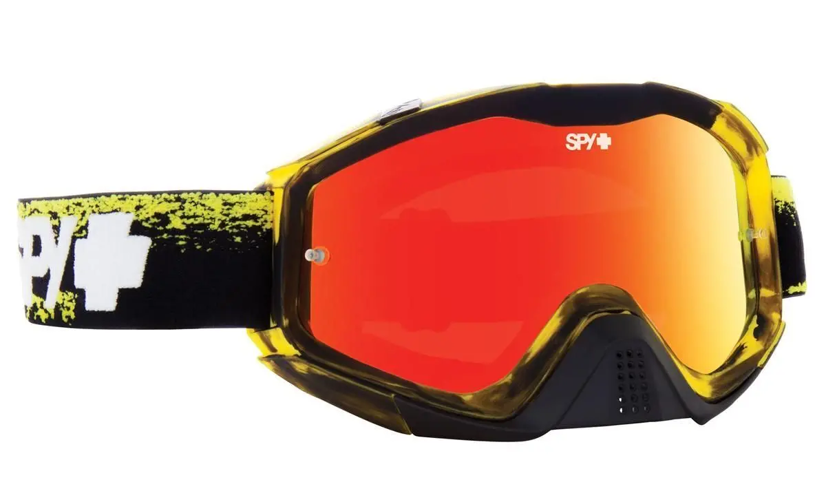 Spy Optic Klutch Mx Goggle Mask Yellow W/Smoke/Red Spectra Lens 1