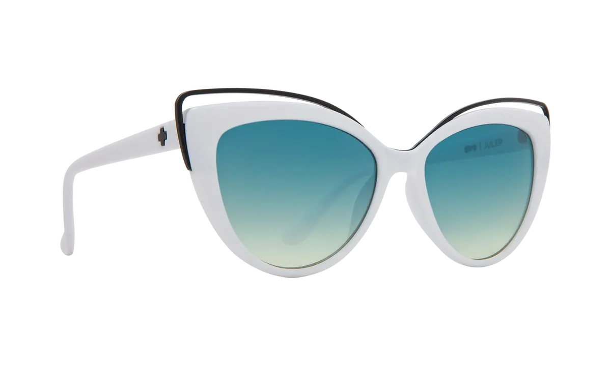 Spy Optic Julep Sunglasses White W/Turquoise Fade Lens 1