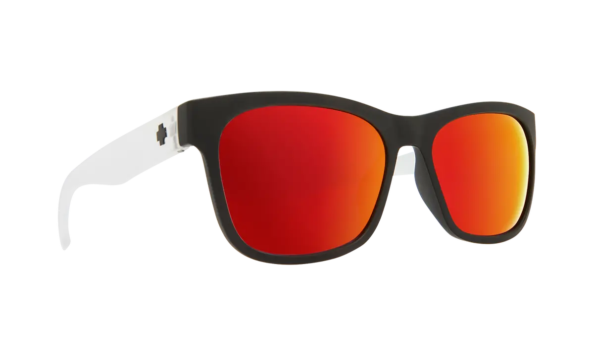Spy Optic Sundowner Sunglasses Matte Black/Crystal W/Grey/Red Spectra Lens 1