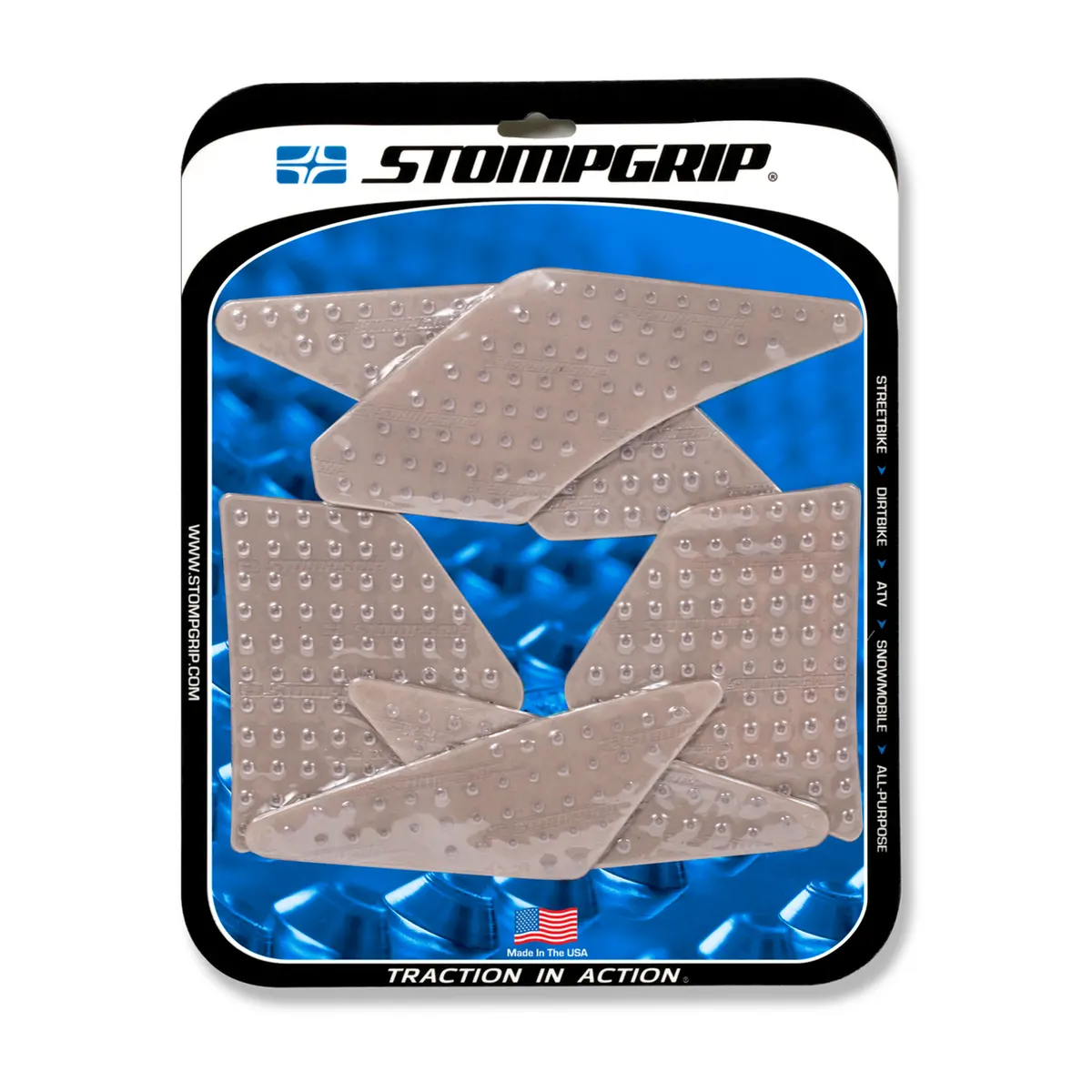 Stompgrip Volcano Tank Grips Clear For Yamaha Yz125 16-20/Yz125x 16-20/Yx250 16-20/Yz250x 16-20 1