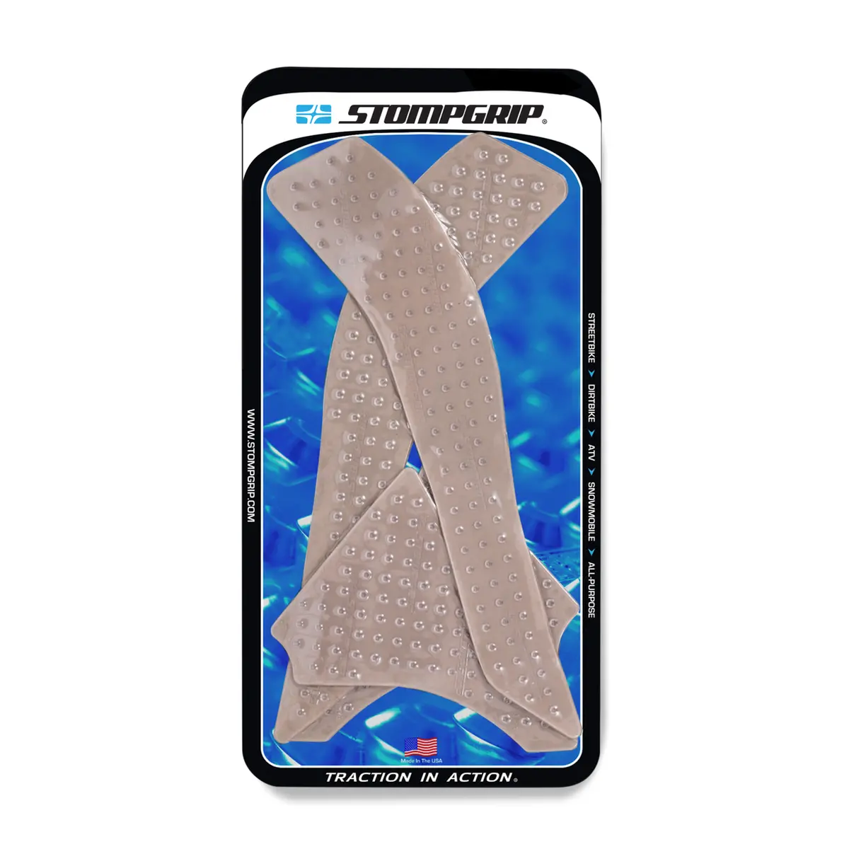 Stompgrip Volcano Tank Grips Clear For Honda Crf450r/Crf450rx/Rwe/X/Crf 450 L/Crf 250 R X/Rx 1