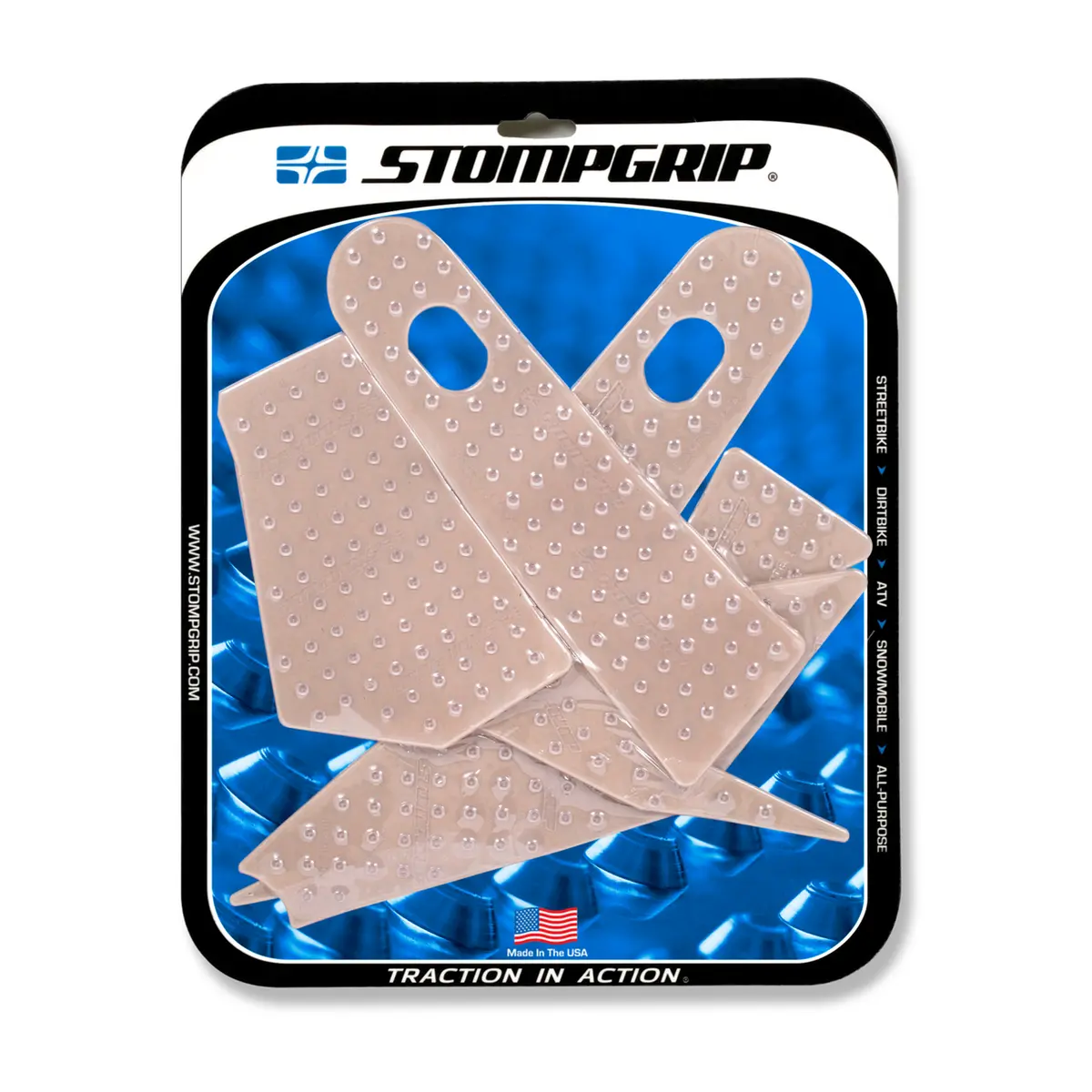 Stompgrip Volcano Tank Grips Clear For Kawasaki Kx 450F 19-20 1