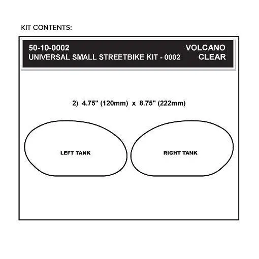 Stompgrip Small Universal Volcano Tank Grips Clear For Aprilia/Bmw/Buell/Can-Am/Ducati/Honda/Kawasaki/Ktm/Suzuki/Triumph/Yamaha Models 2