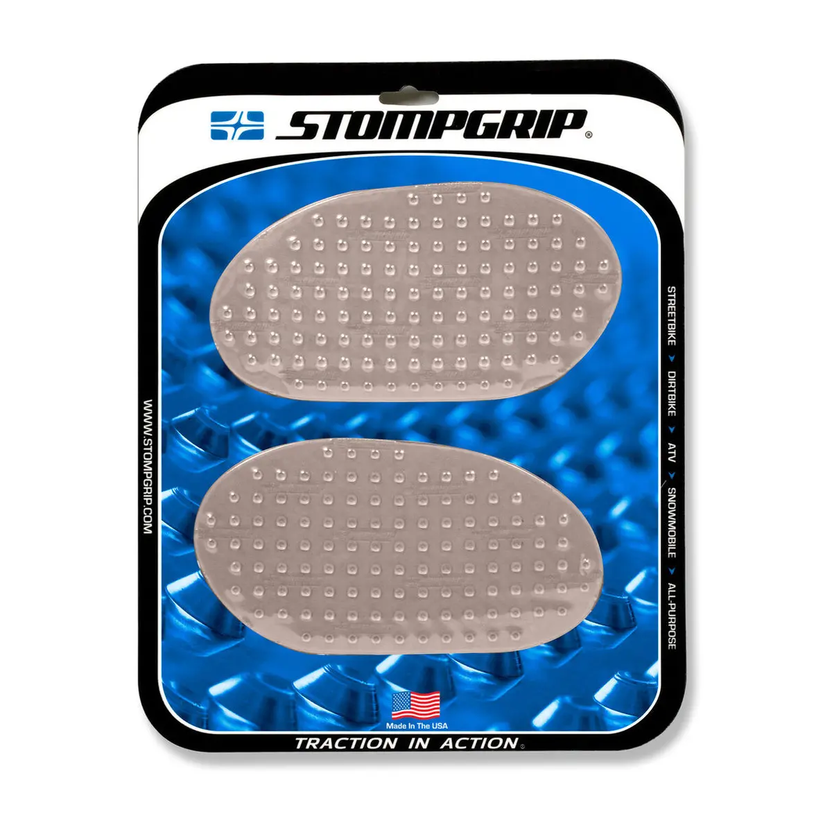 Stompgrip Small Universal Volcano Tank Grips Clear For Aprilia/Bmw/Buell/Can-Am/Ducati/Honda/Kawasaki/Ktm/Suzuki/Triumph/Yamaha Models 1