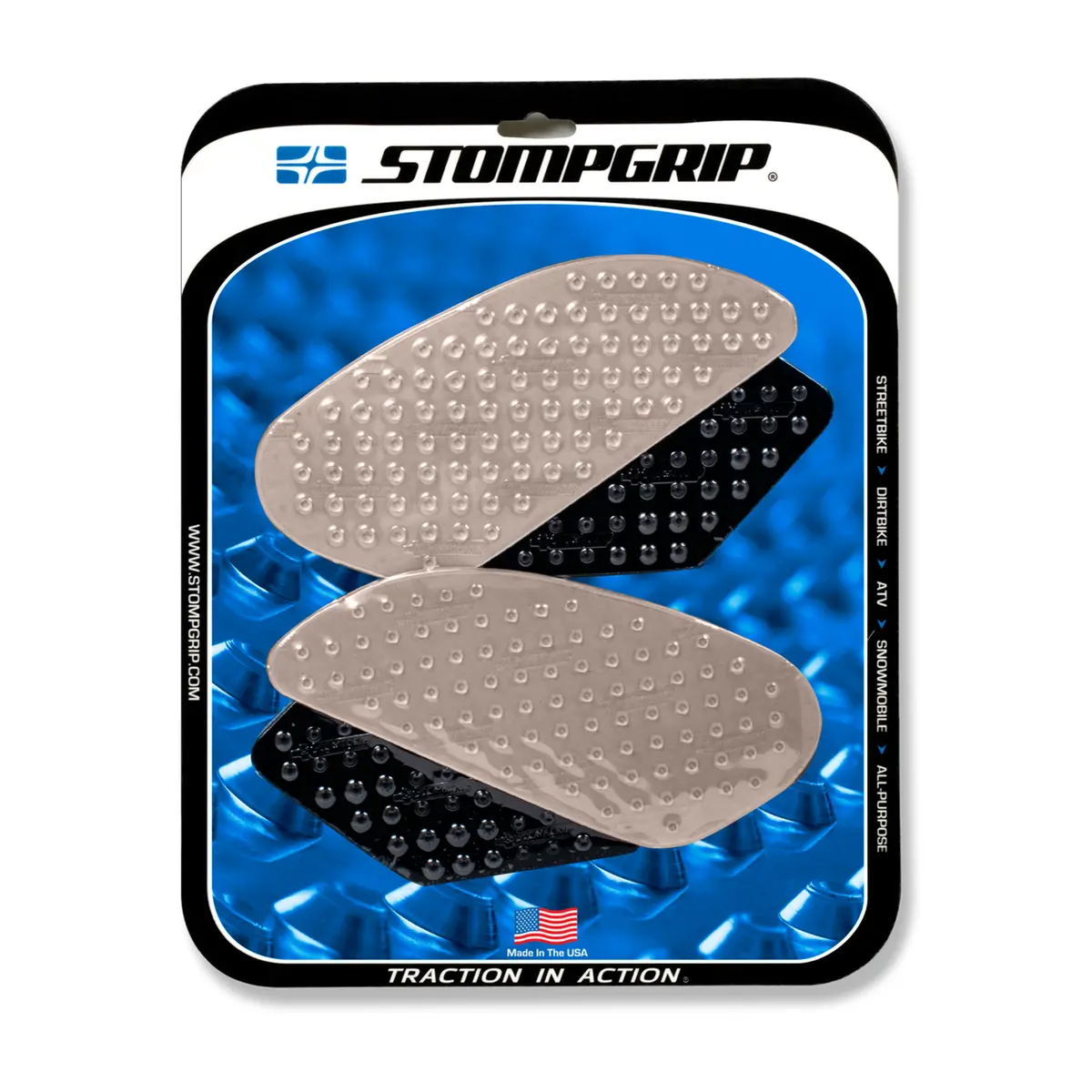 Stompgrip Volcano Tank Grips Clear For Suzuki/Dl1000 V-Strom/Gsf1200 Bandit/Gsf1250/Gsf600/Gsf650/Gsx1250fa/Gsx650f/Yamaha Yzf-R6 1