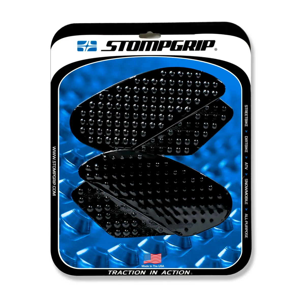 Stompgrip Volcano Tank Grips Black For Suzuki/Dl1000 V-Strom/Gsf1200 Bandit/Gsf1250/Gsf600/Gsf650/Gsx1250fa/Gsx650f/Yamaha Yzf-R6 1