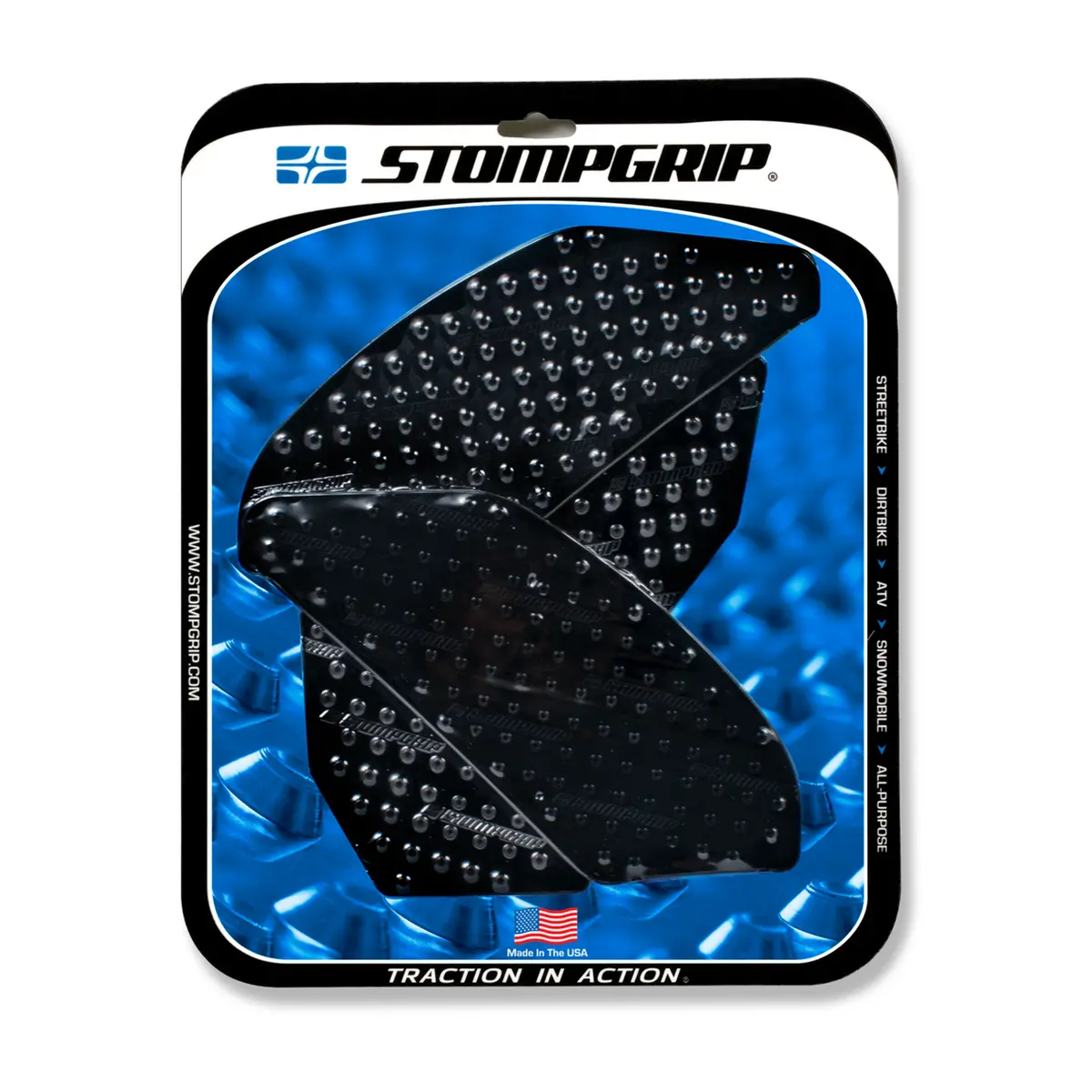 Stompgrip Volcano Tank Grips Black For Yamaha Yzf-R1 09-14 1