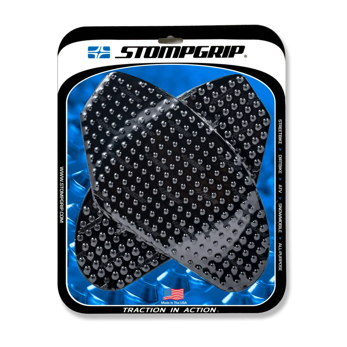 Stompgrip Volcano Tank Grips Black For Honda Rc51 01-06/Vtr1000 01-06 1