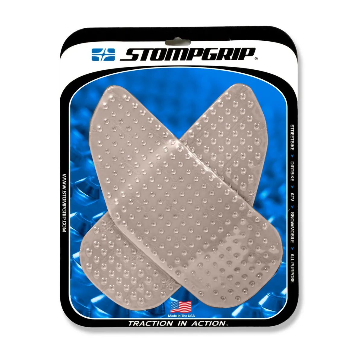 Stompgrip Volcano Tank Grips Clear For Honda Cbr954rr 02-03 1
