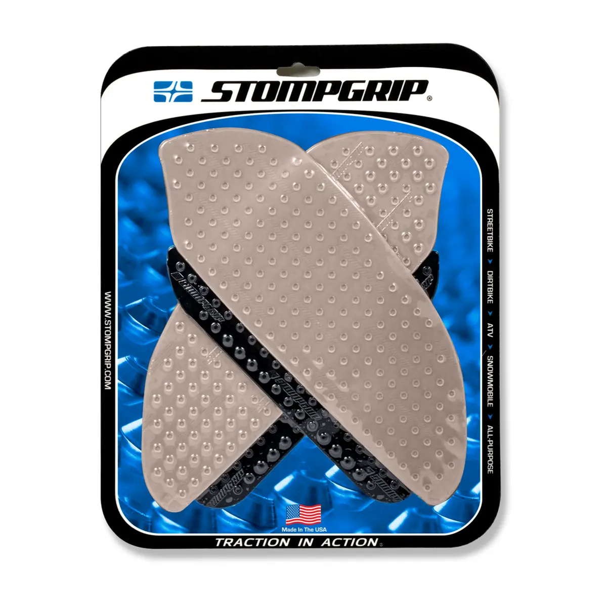 Stompgrip Volcano Tank Grips Clear/Black For Honda Cbr600rr 07-12 1