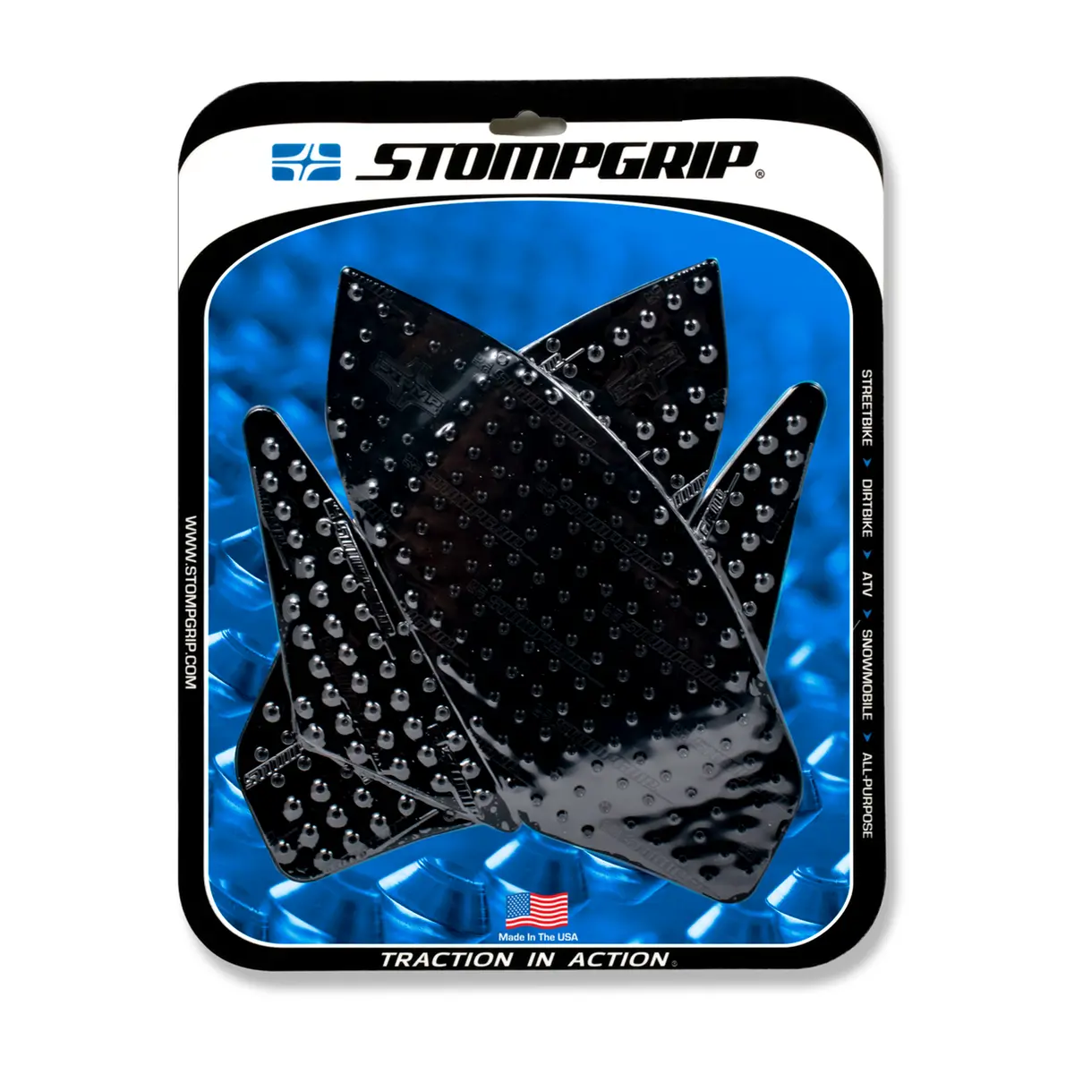 Stompgrip Volcano Tank Grips Black For Honda Cb400f/Cb500f/Cbr400r/Cbr500r 13-15 Models 1
