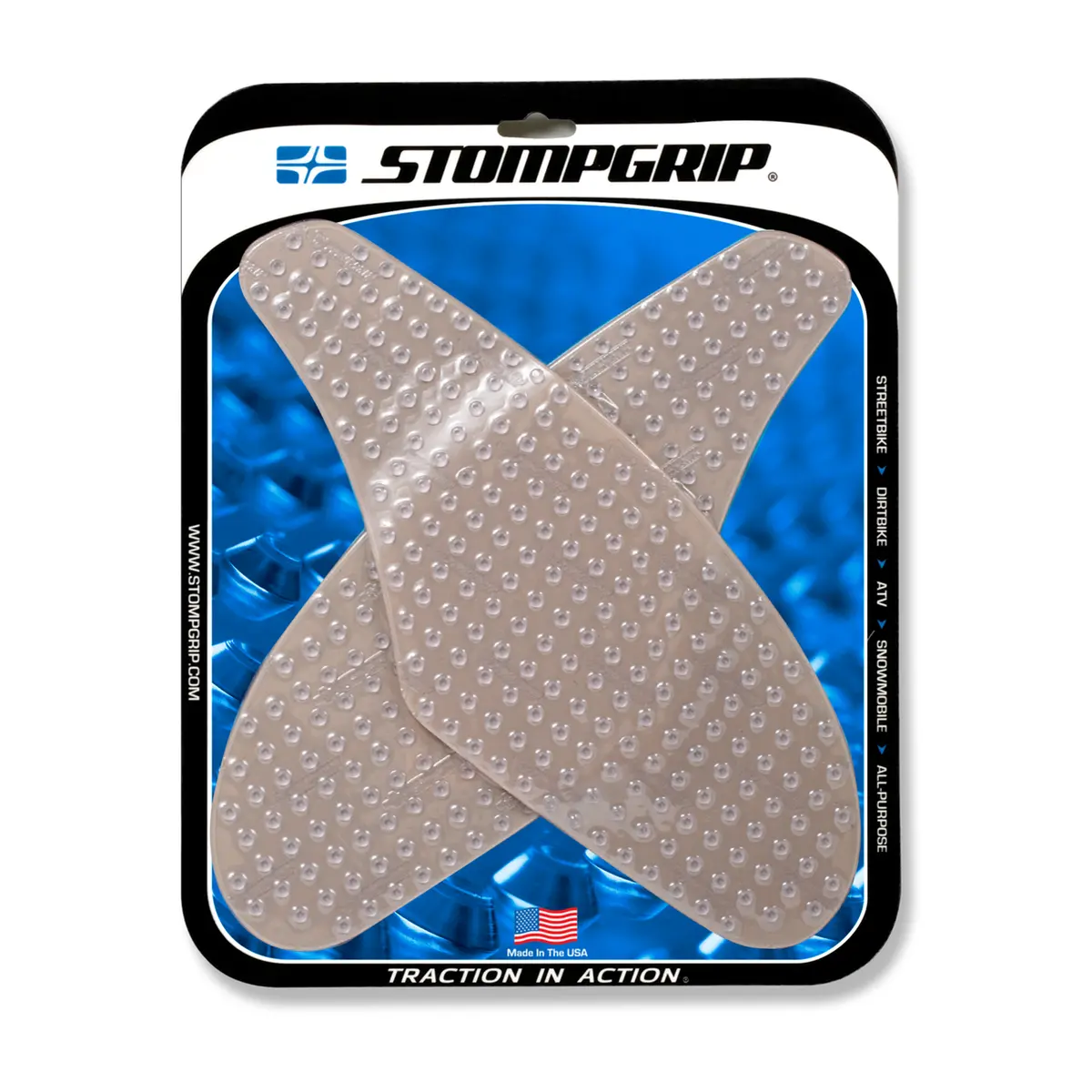 Stompgrip Volcano Tank Grips Clear For Kawasaki Ninja Zx-10R 04-07 1