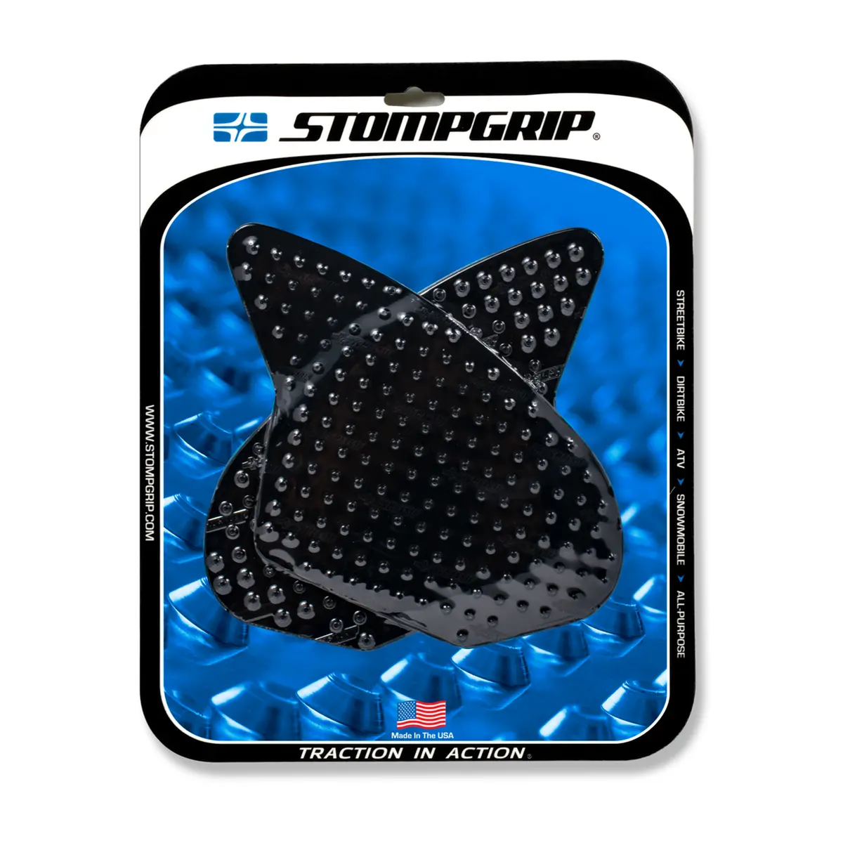 Stompgrip Volcano Tank Grips Black For Kawasaki Ninja Zx-6R 636/Ninja Zx-6Rr 600 05-06 1
