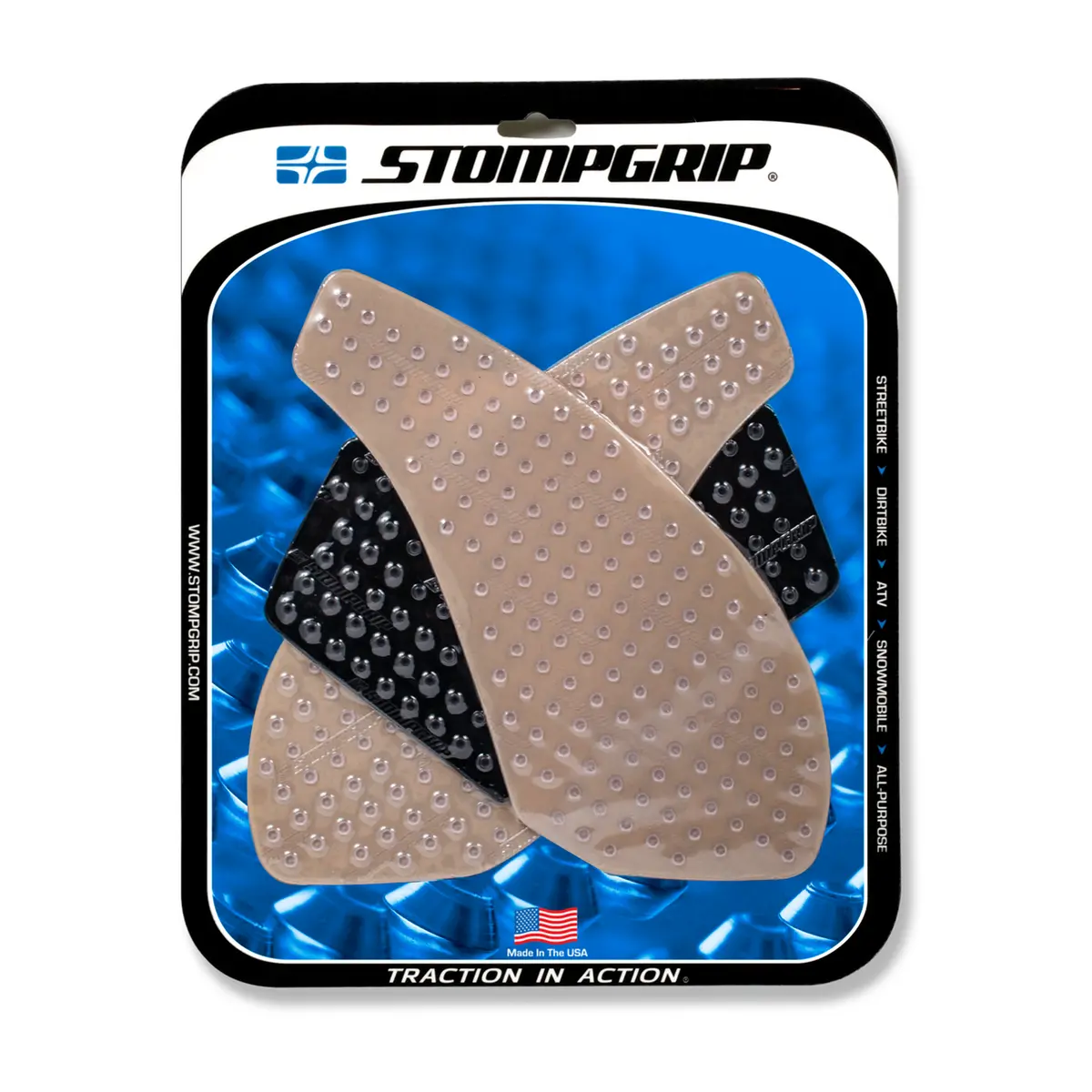 Stompgrip Volcano Tank Grips Clear For Kawasaki Ninja Zx-6R 07-08 1