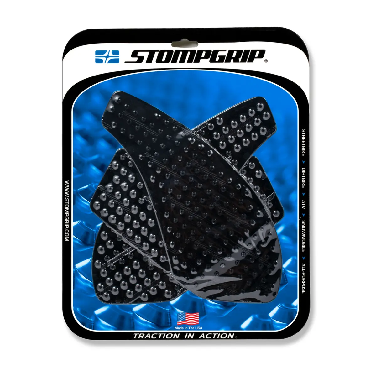 Stompgrip Volcano Tank Grips Black For Kawasaki Ninja Zx-6R 07-08 1
